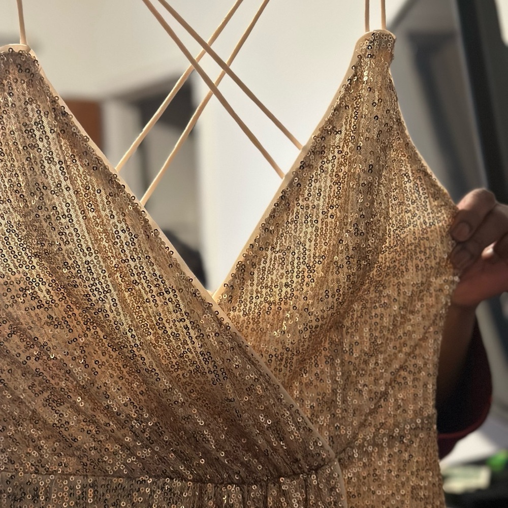 SHEIN Cream Strappy Dress